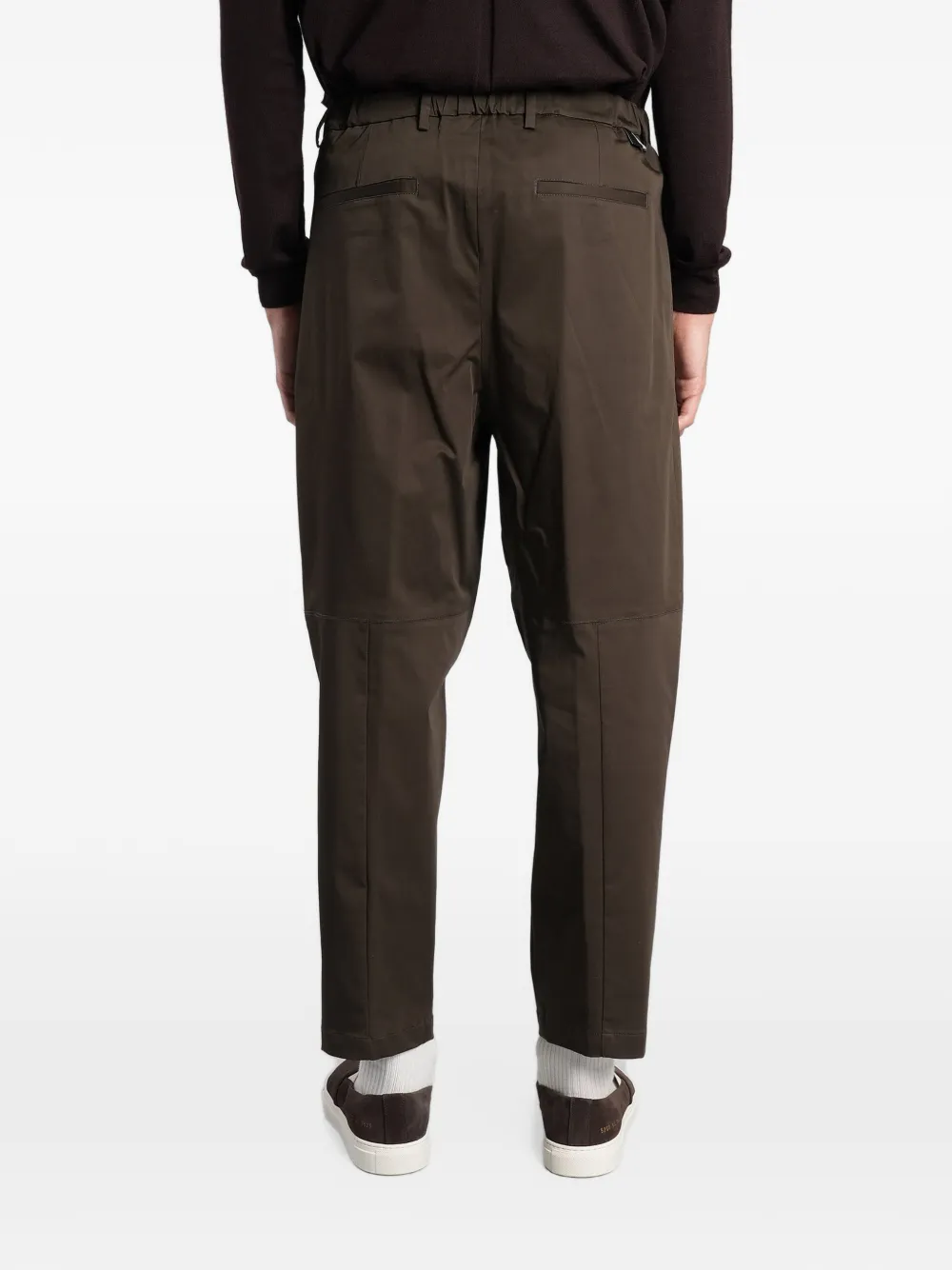 Low Brand Amemura pleated tapered-leg trousers Bruin