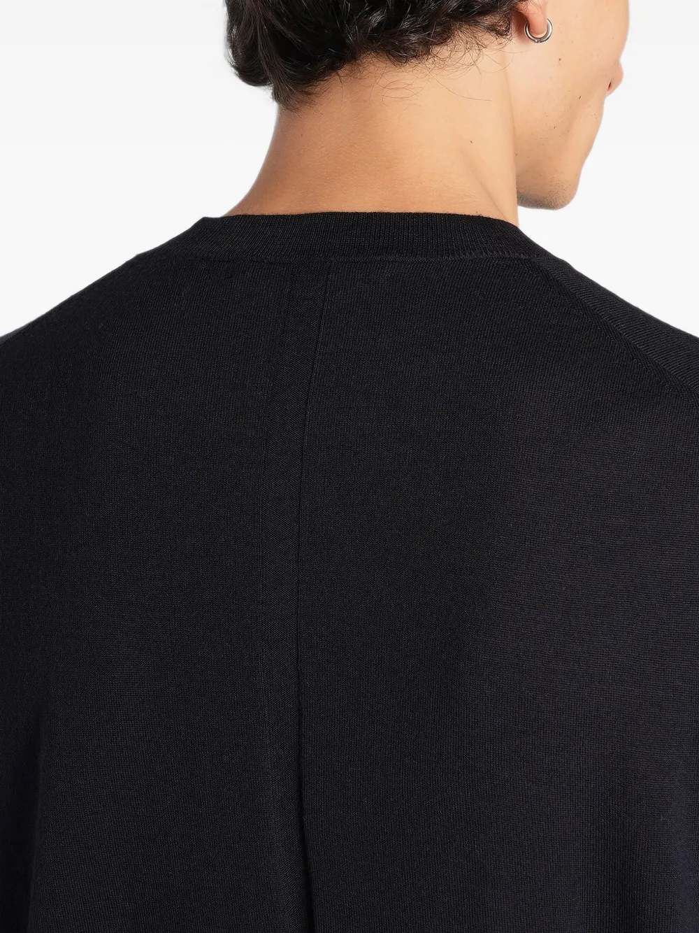 Low Brand fine-knit T-shirt Zwart