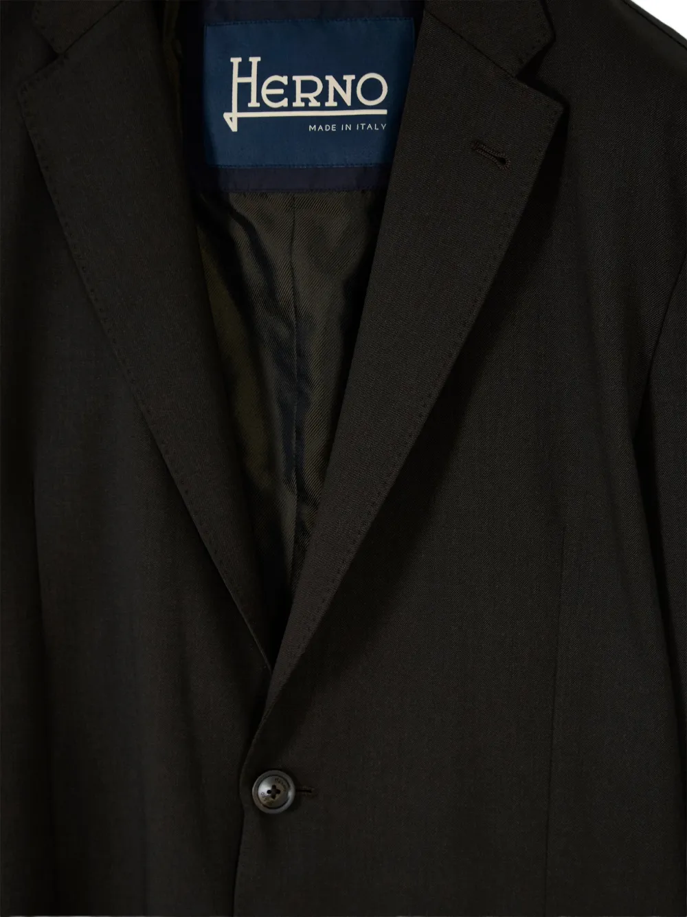 Herno logo-plaque blazer Bruin