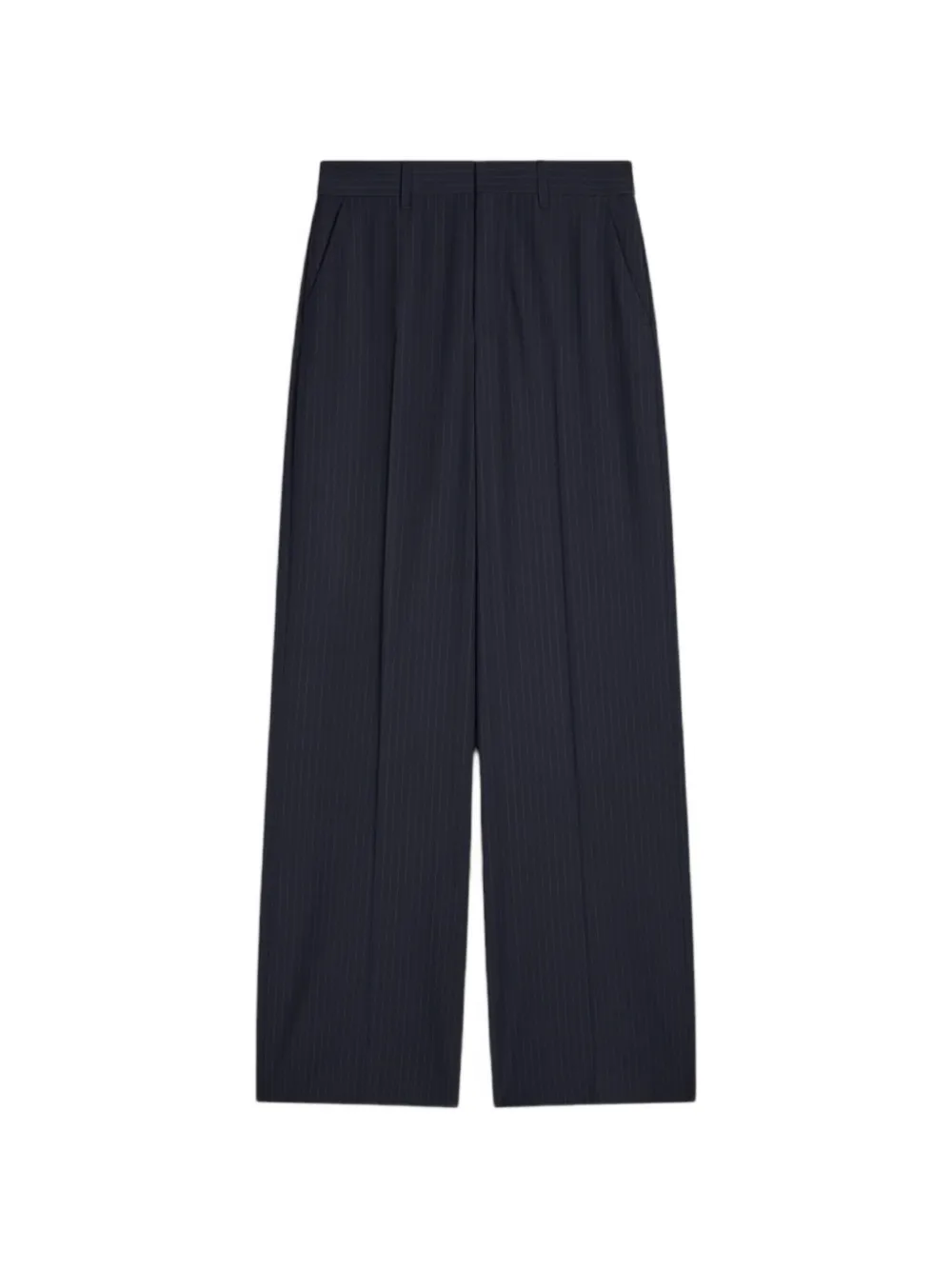 Vanessa Bruno Pinstripe Wide-leg Trousers In Blue