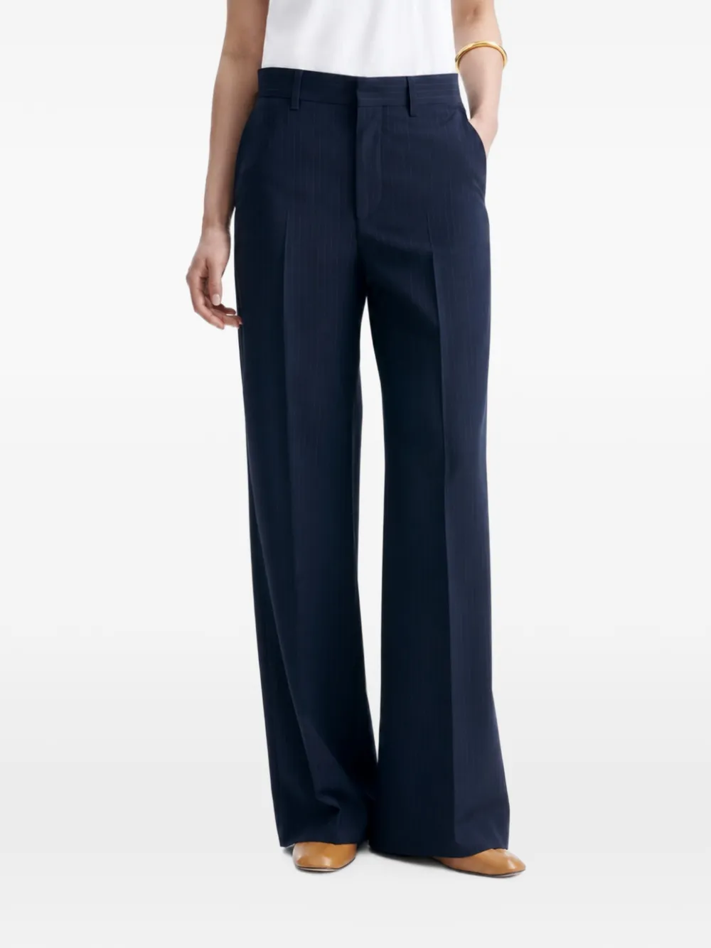 Vanessa Bruno Broek met wijde pijpen Blauw