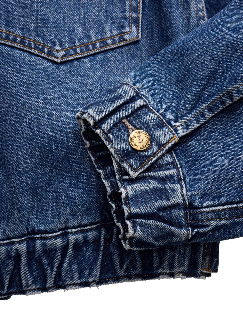 sacai x Levi's flap-pocket denim jacket Blauw