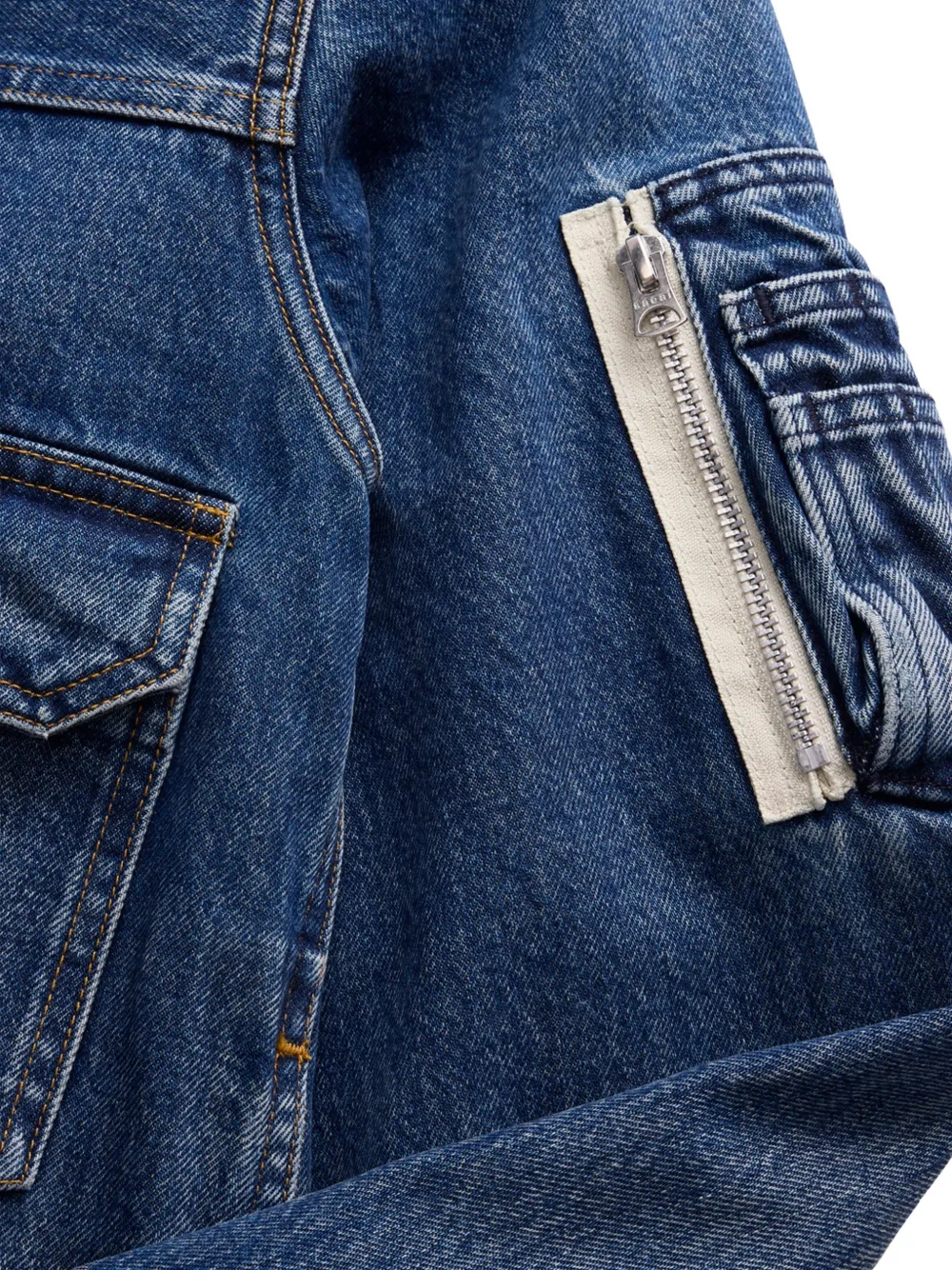 sacai x Levi's flap-pocket denim jacket Blauw