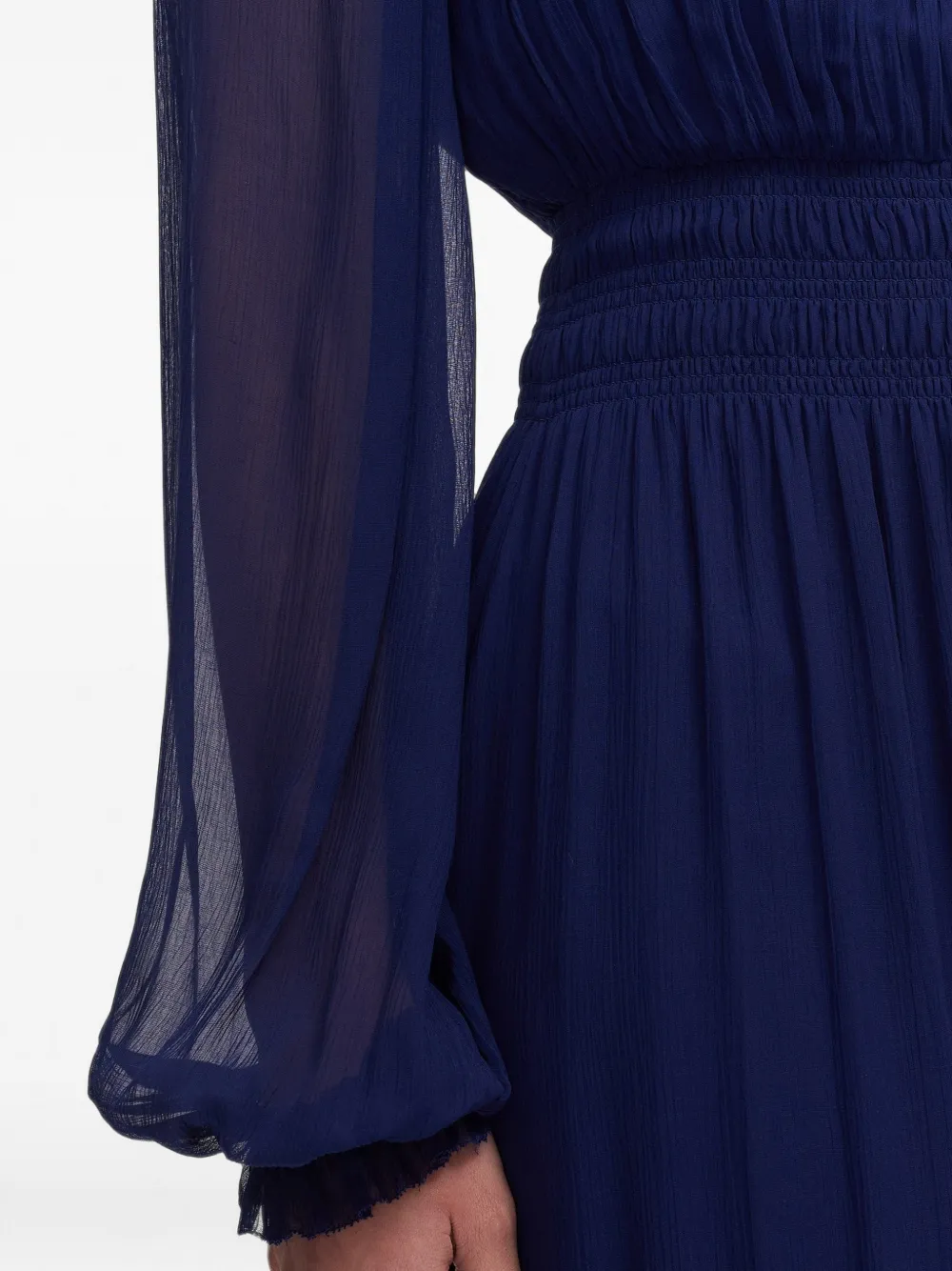 JOSEPH Olivia crinkle-effect dress Blauw