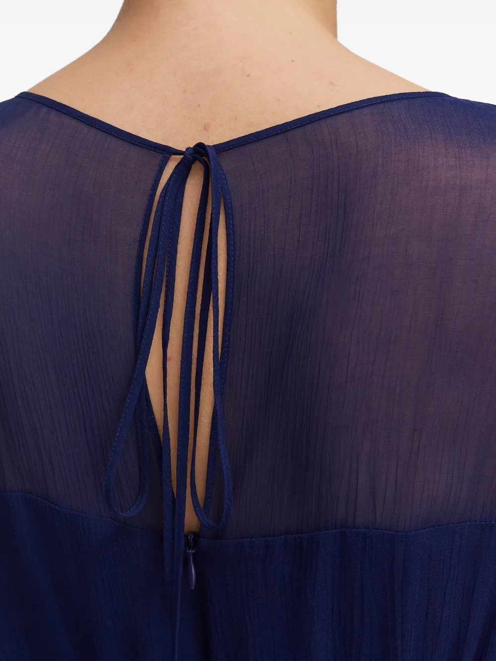 JOSEPH Olivia crinkle-effect dress Blauw