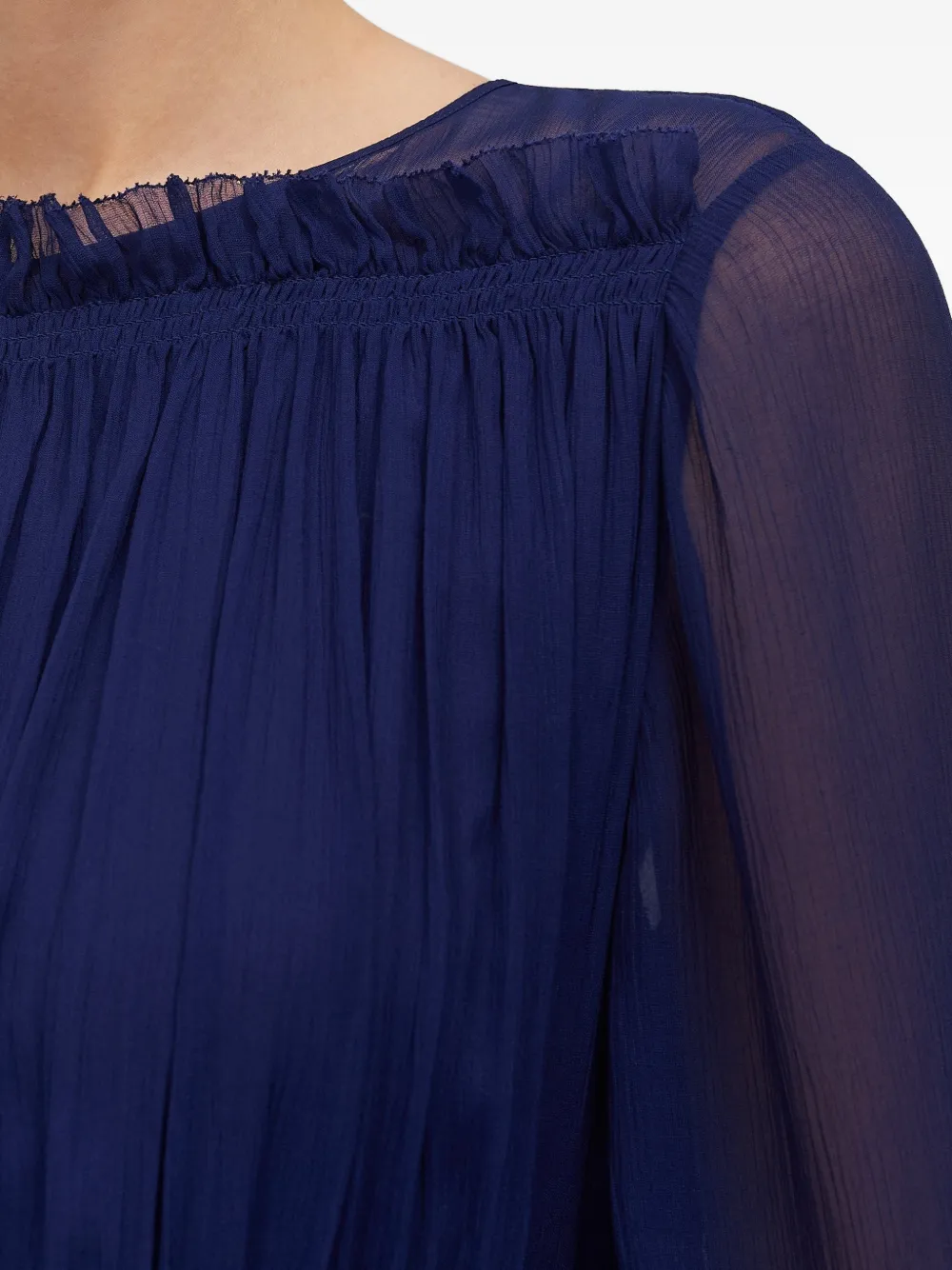 JOSEPH Olivia crinkle-effect dress Blauw