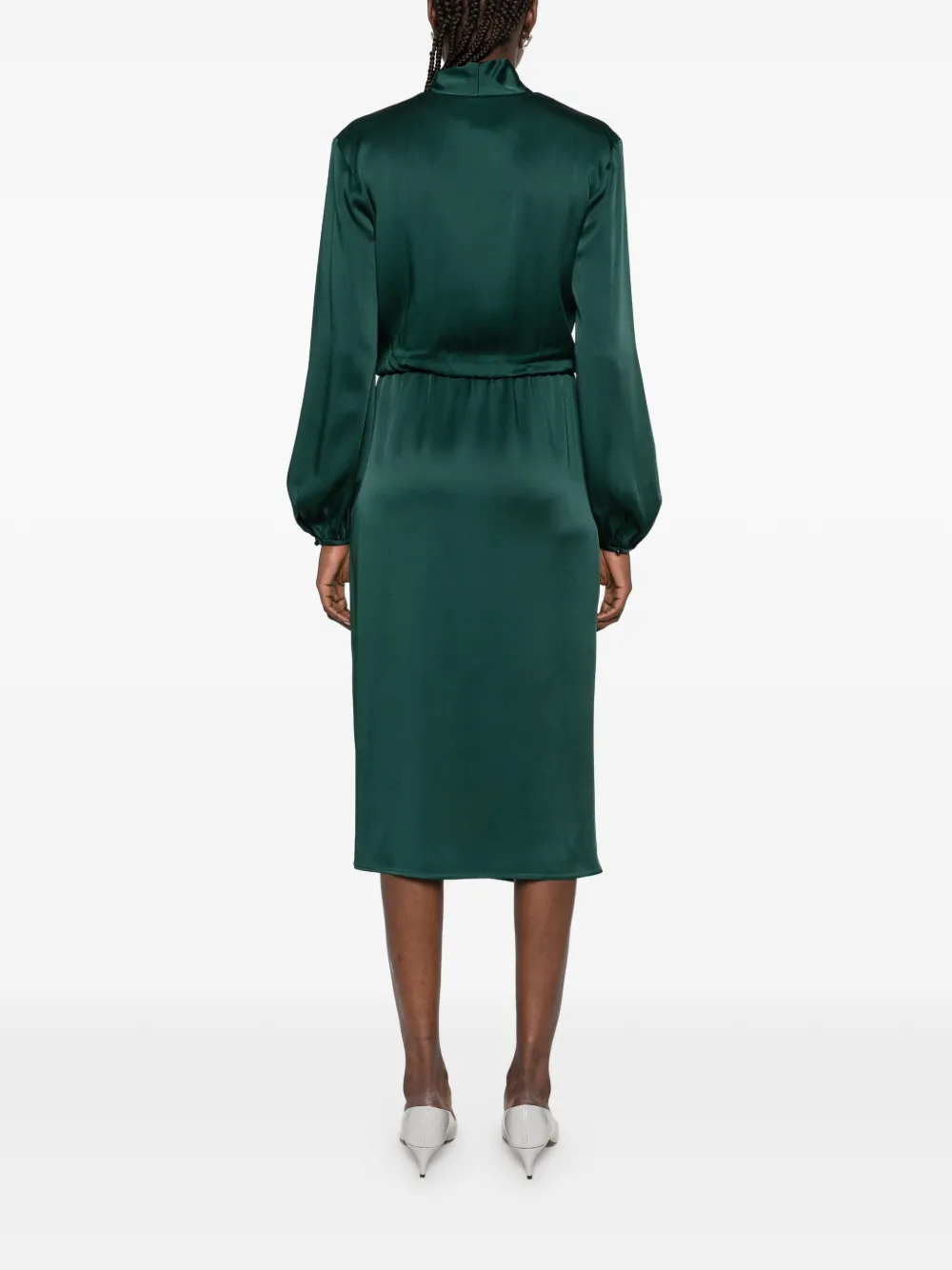 Max Mara Miss wrap midi dress Groen