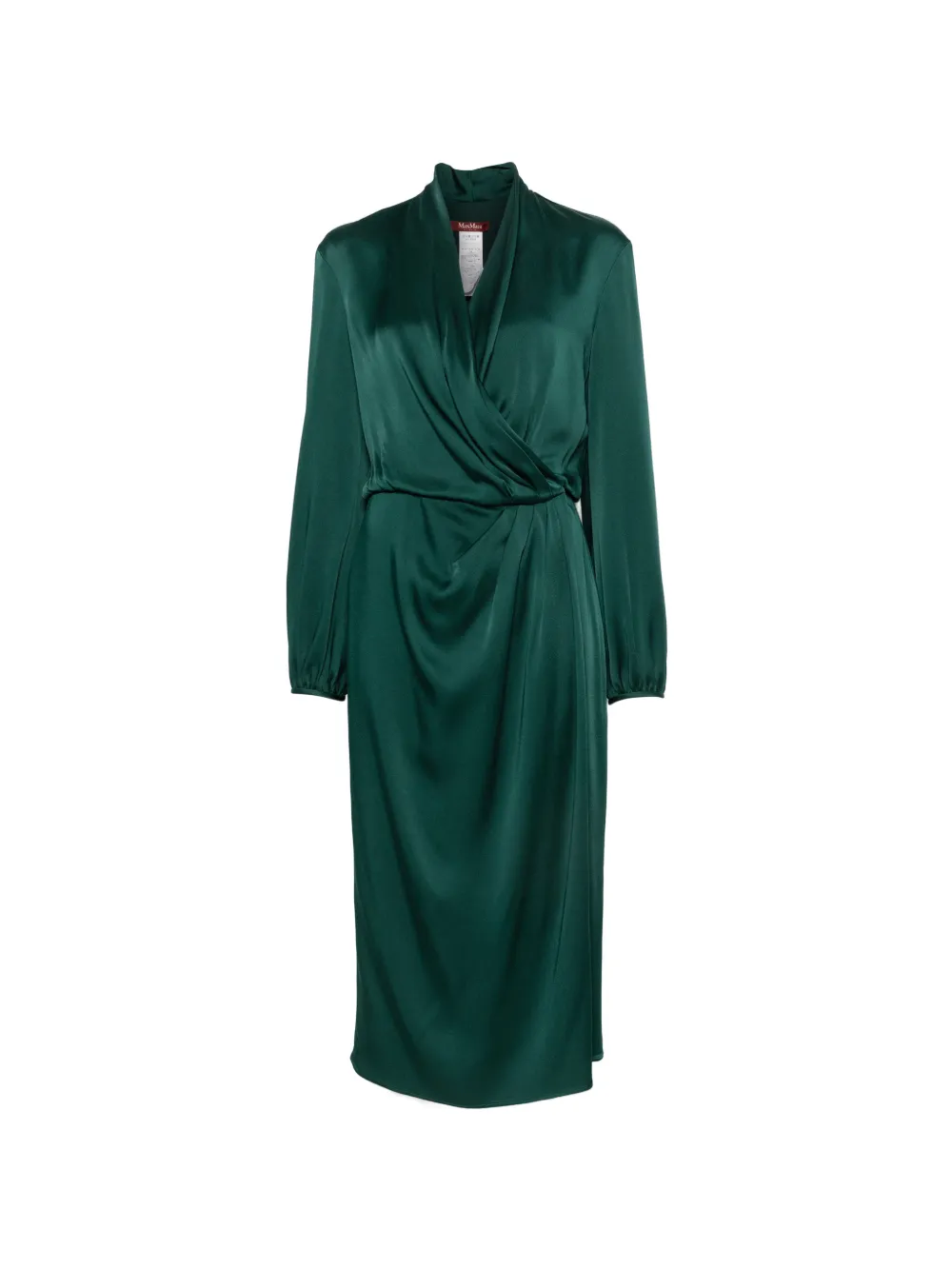 Max Mara Miss wrap midi dress Groen