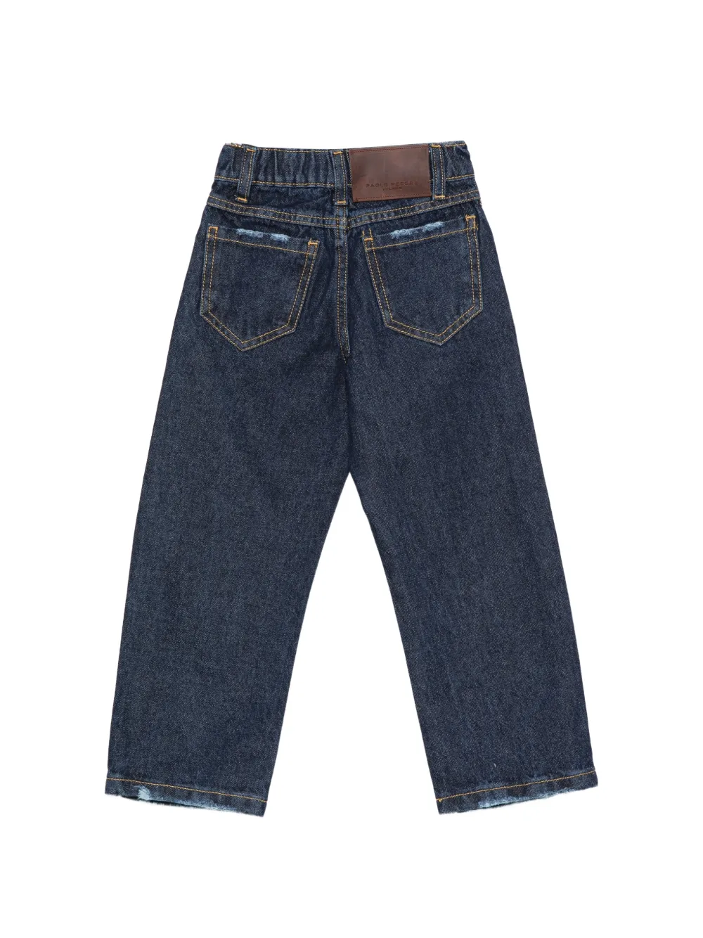 Paolo Pecora Kids faded-effect distressed jeans Blauw