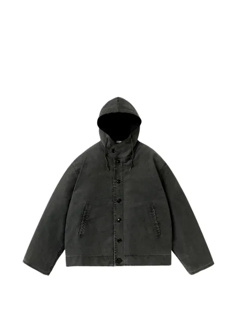 A.PRESSE hooded button-up jacket