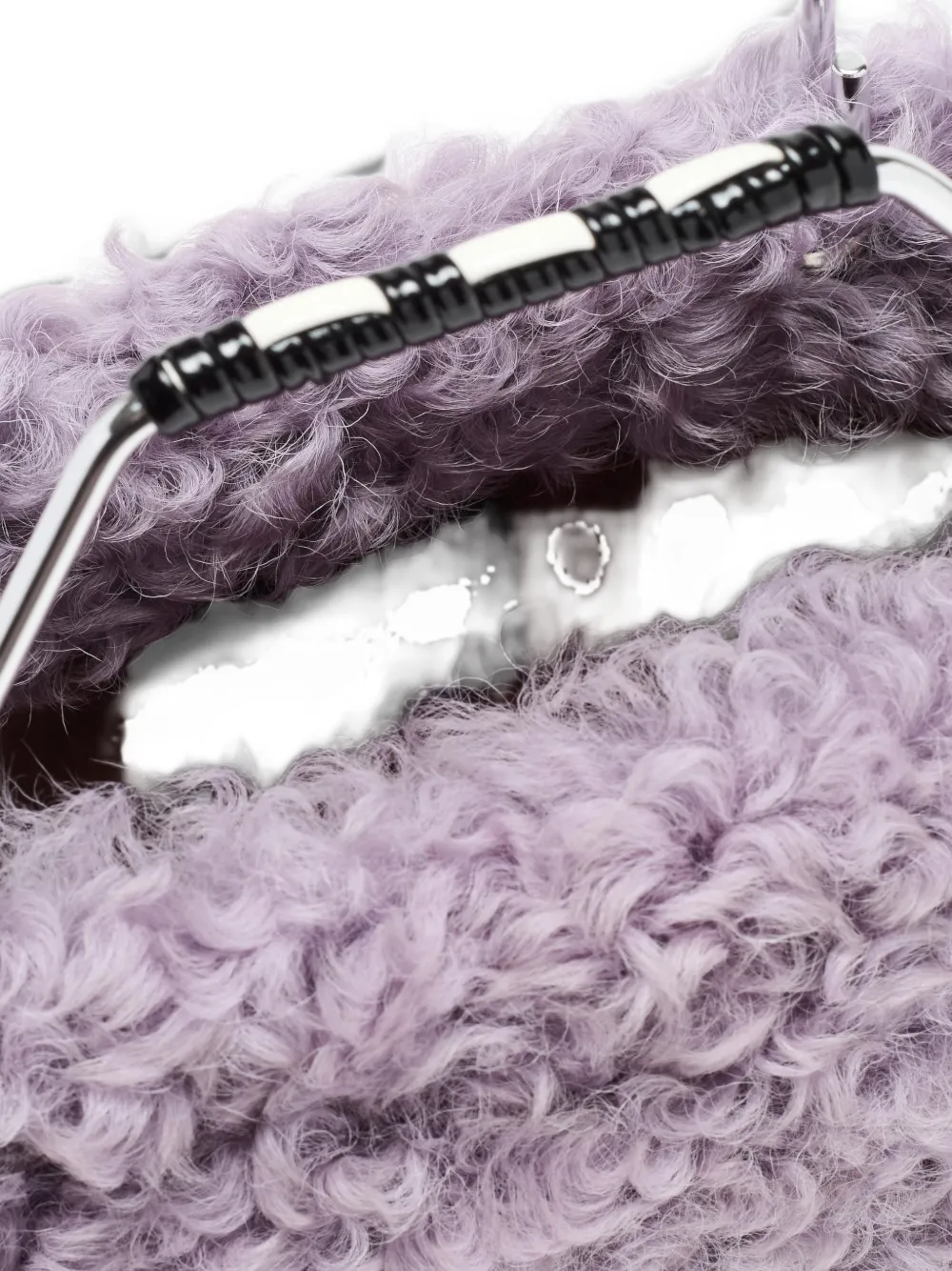 Plan C mini fleece-texture tote bag Paars