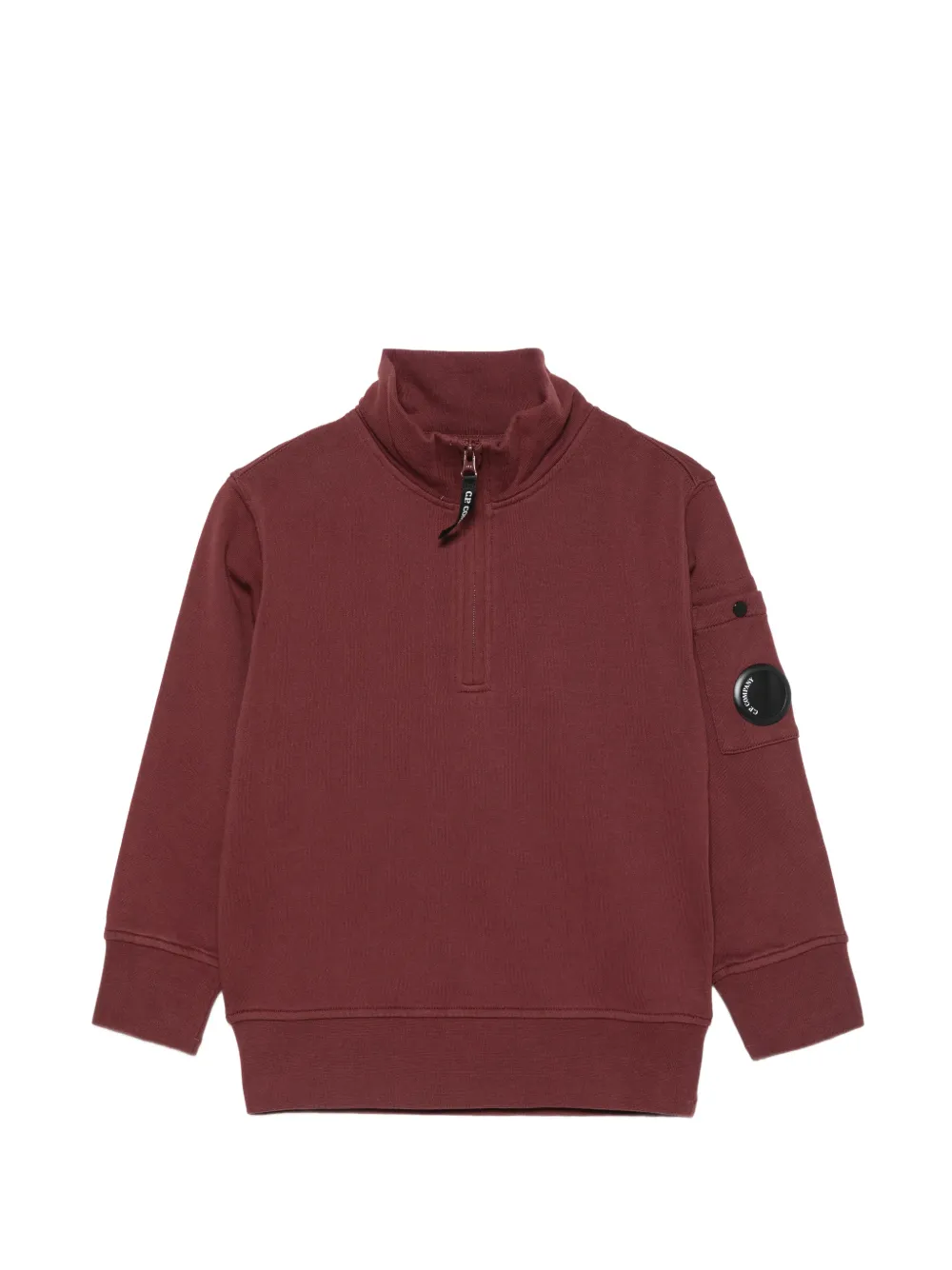 C.P. Company Kids sweat zippé à détail lentille signature - Rouge