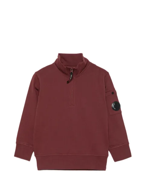 C.P. Company Kids Lens-detail quarter-zip sweatshirt