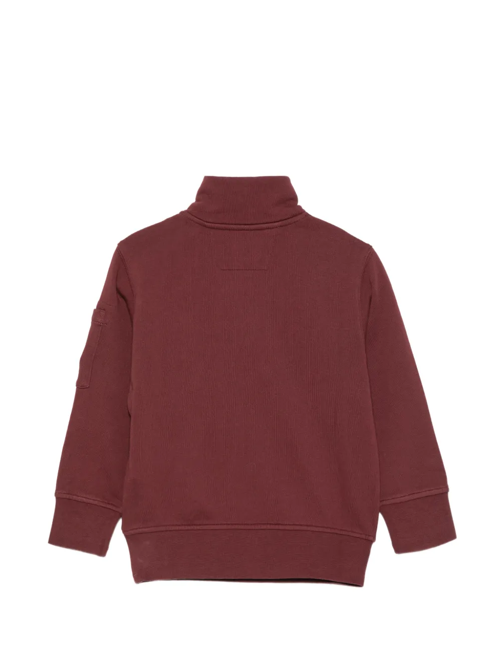 C.P. Company Kids Lens-detail quarter-zip sweatshirt Rood