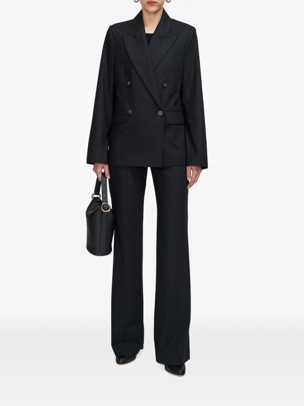 JOSEPH Morissey wool trousers Zwart