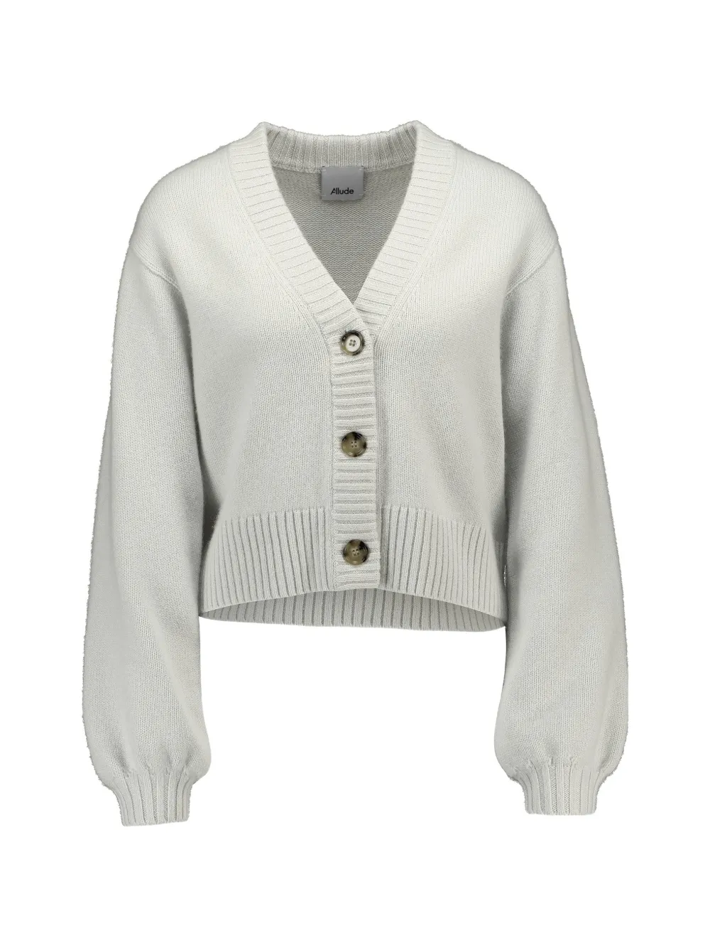 Allude V-neck cashmere cardigan - White