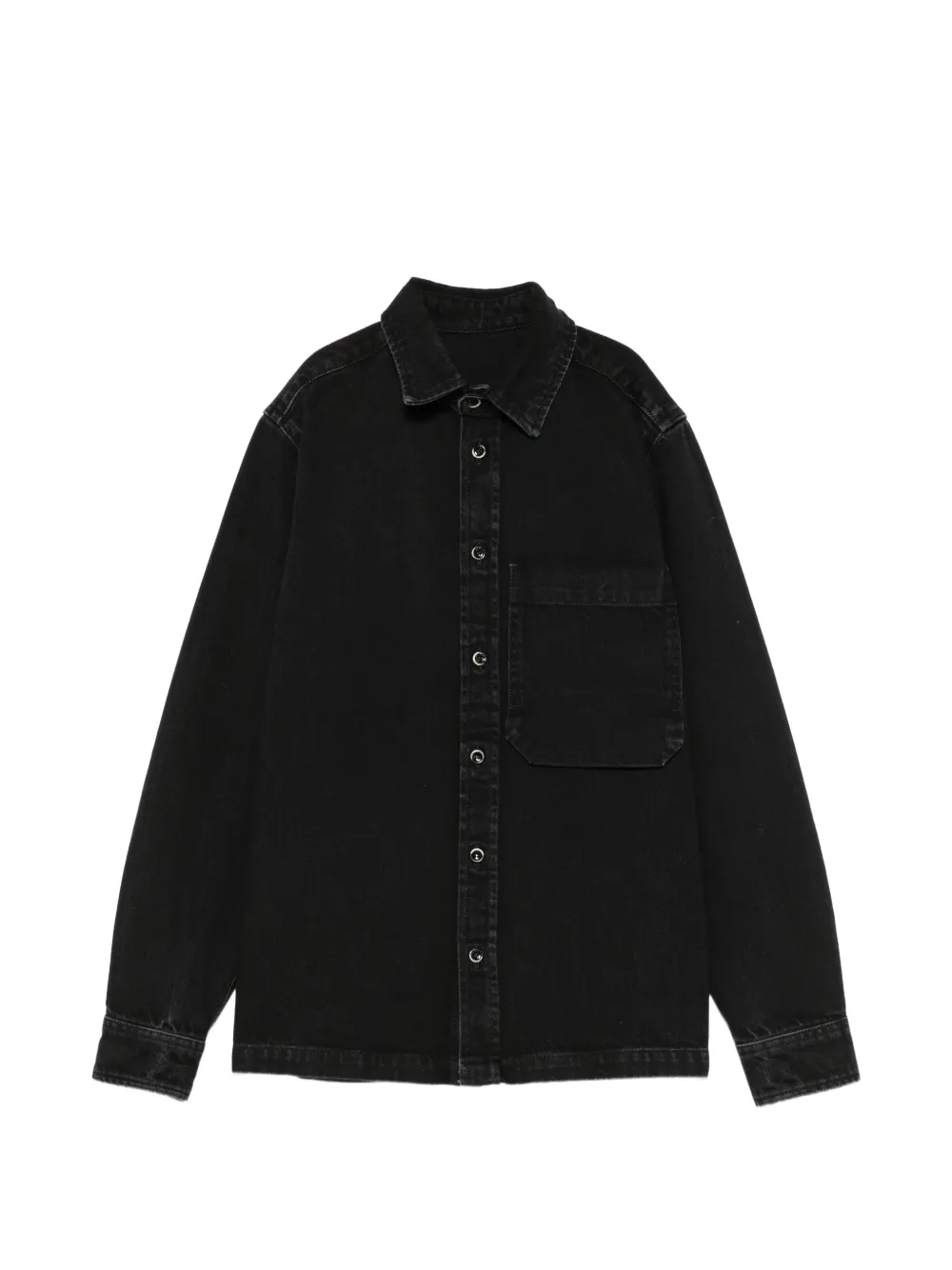 Nine In The Morning J-Jonas faded-effect chest-pocket shirt - Schwarz