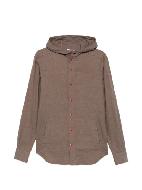 Kiton chemise boutonnée à capuche
