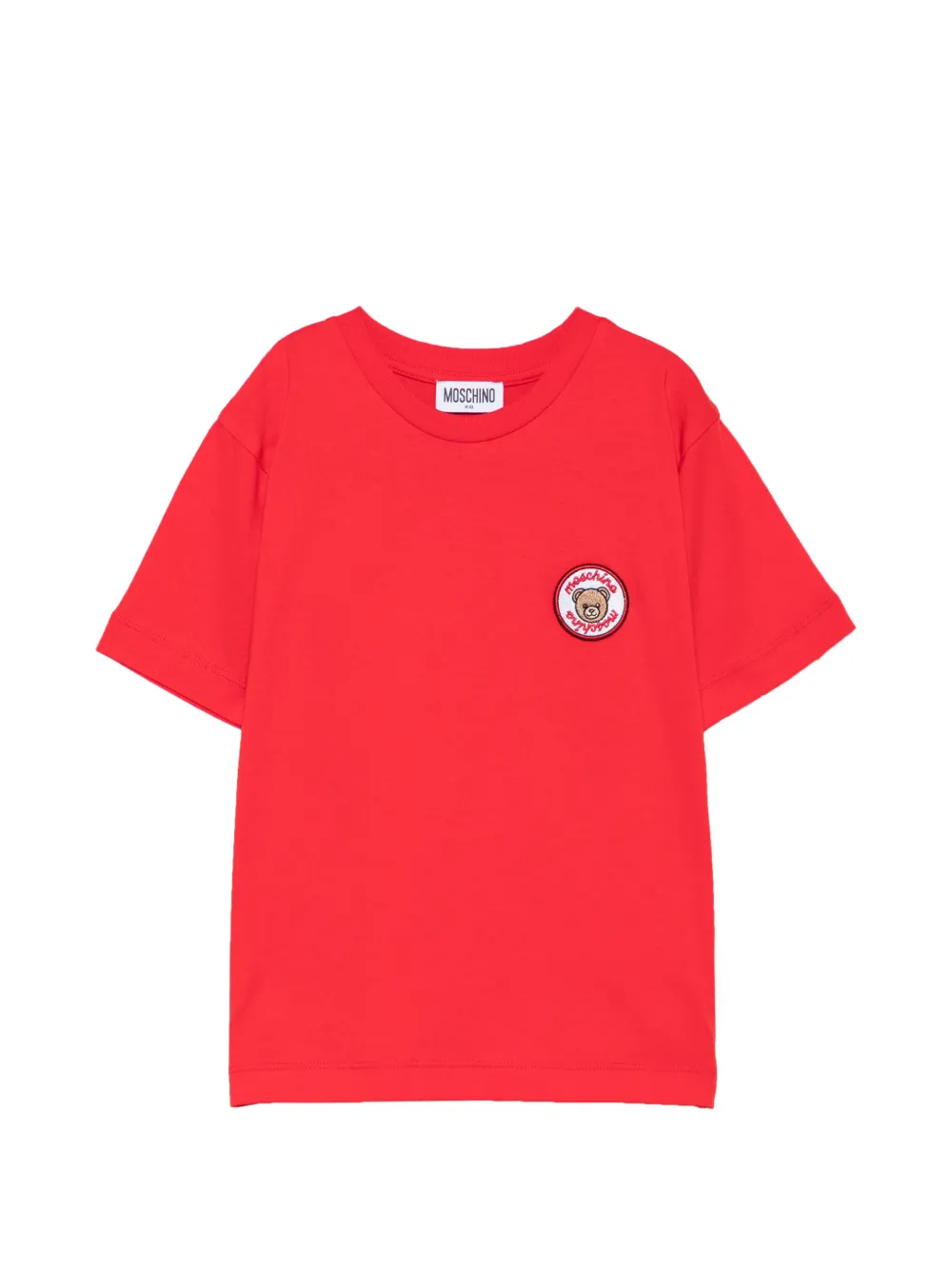 Moschino Kids Teddy Bear-patch T-shirt - Rosso
