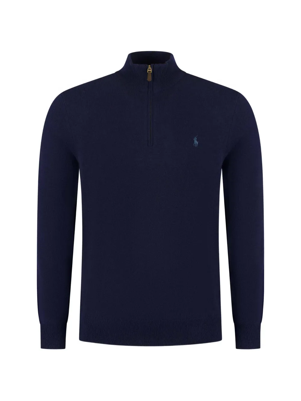 Polo Ralph Lauren quarter-zip embroidered-logo sweater - Blu