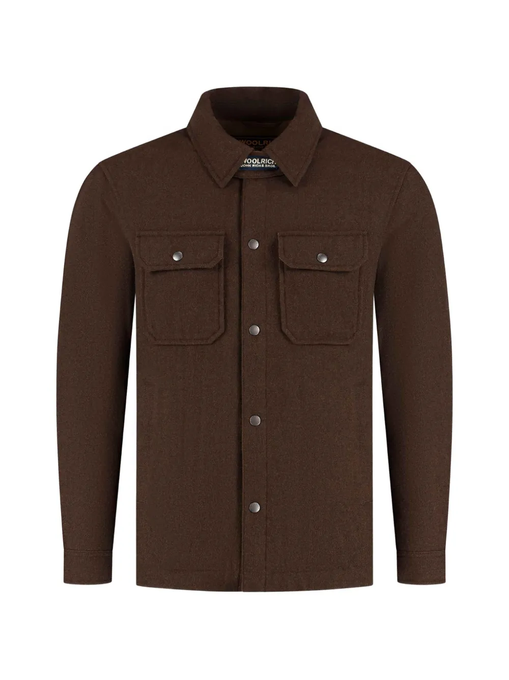 Woolrich button-up chest-pocket jacket - Braun