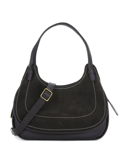 VISONA` suede-panelled shoulder bag