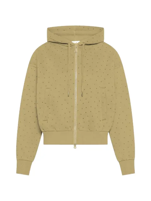 DEHA crystal-embellished zip-up hoodie