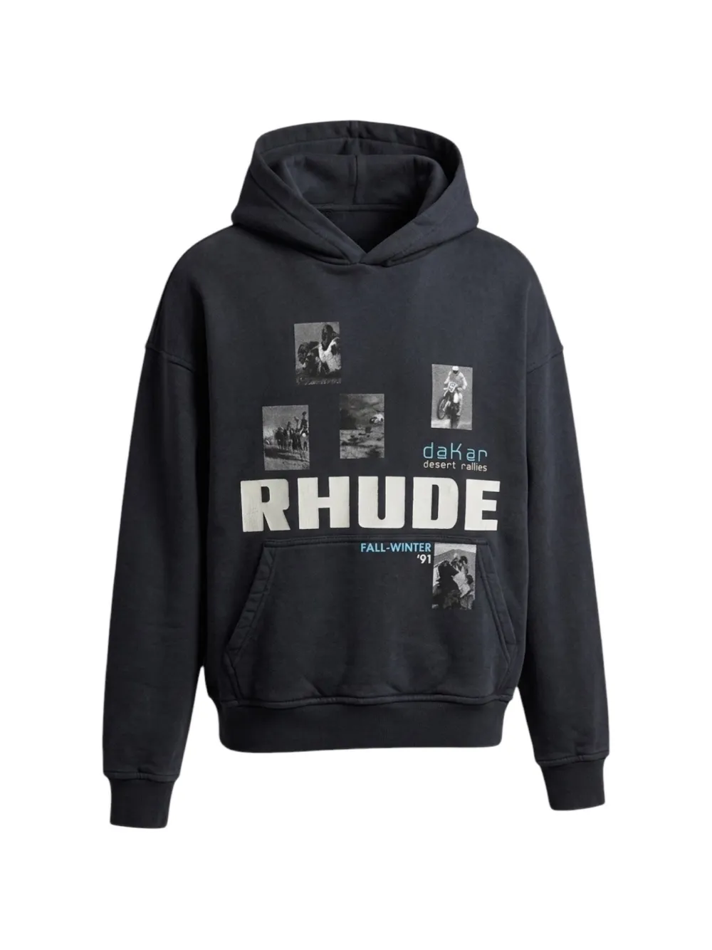RHUDE Winter 91 Rallye hoodie - Nero