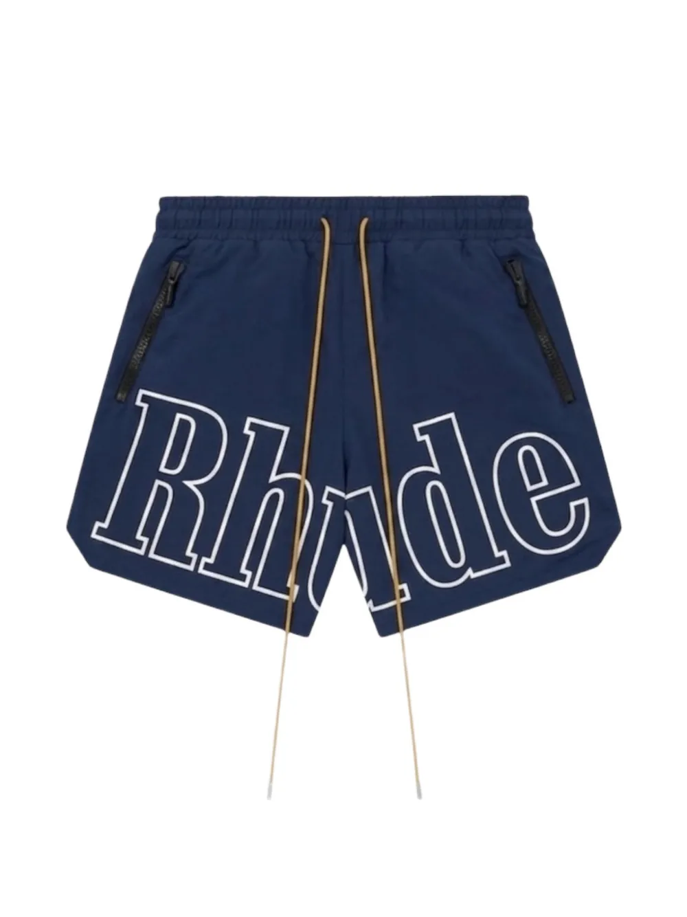 RHUDE logo-print drawstring shorts - Blu