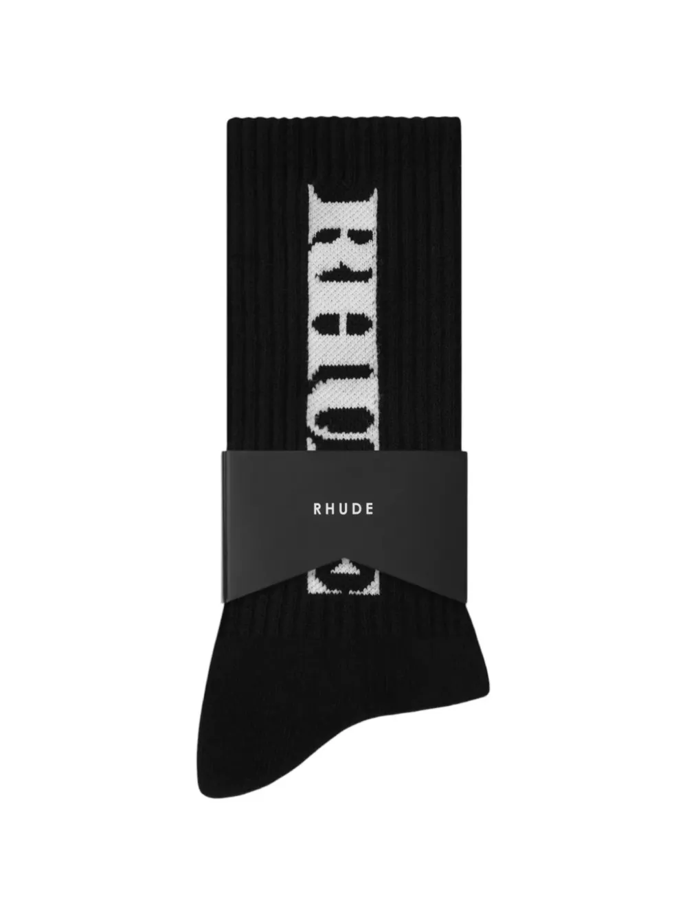 RHUDE Dinero sokken met logo-intarsia Zwart