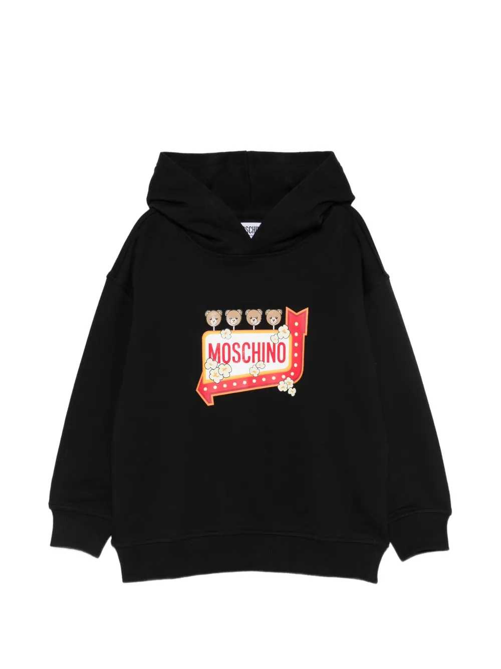 Moschino Kids Teddy Bear graphic-print hoodie - Noir Moschino Kids Teddy Bear graphic-print hoodie - Noir