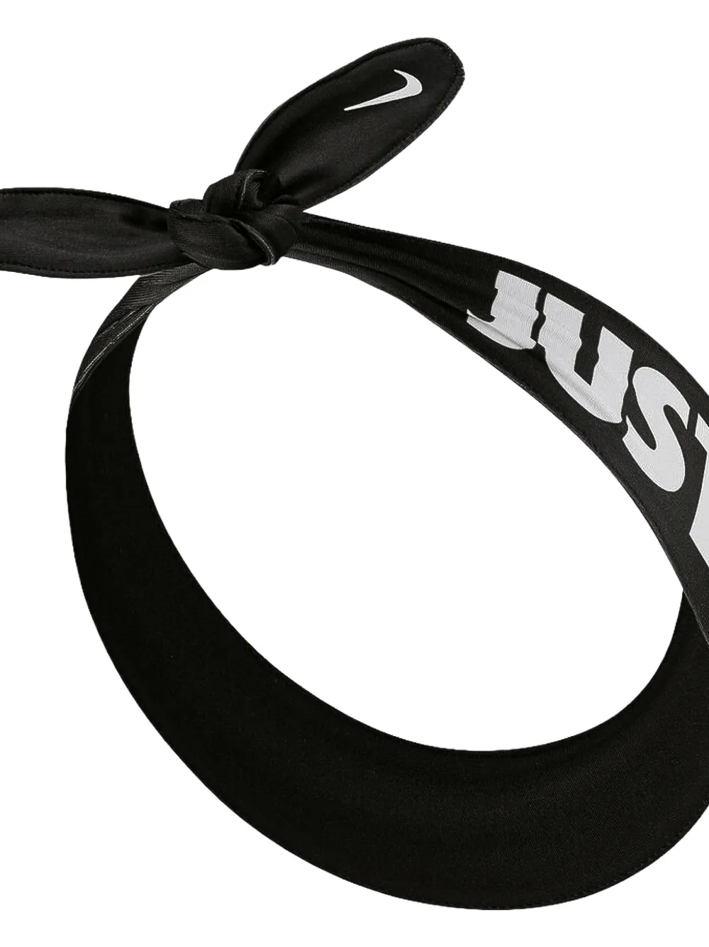 Nike slogan-print headband Zwart