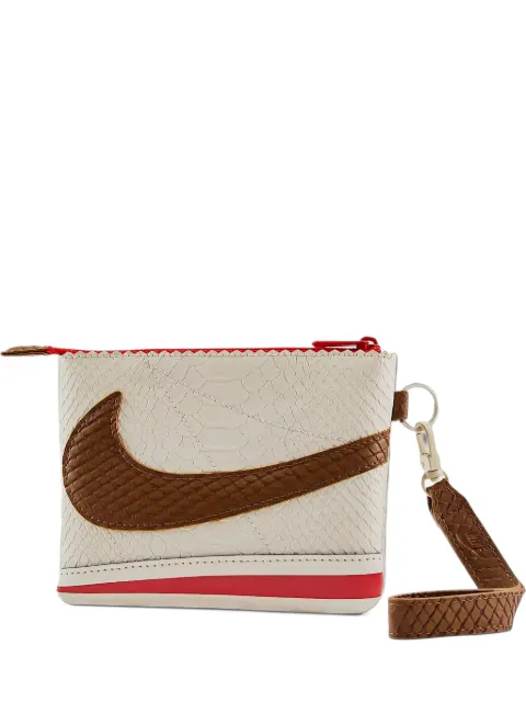 Nike Cortez snake-effect wristlet bag