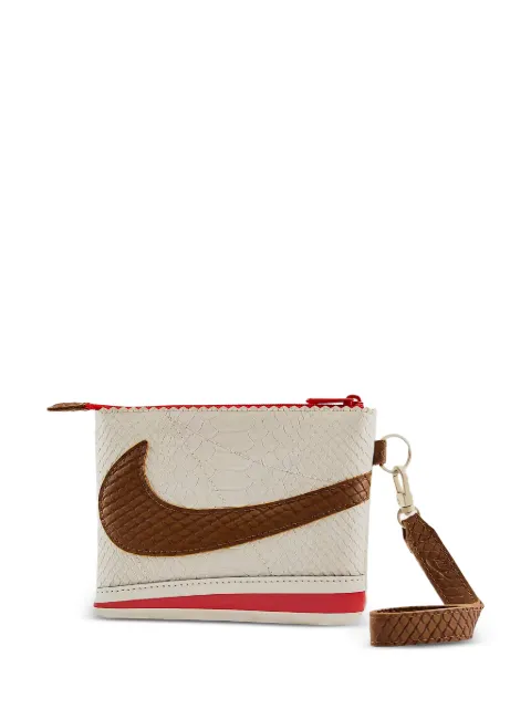 Nike Cortez snake-effect wristlet bag