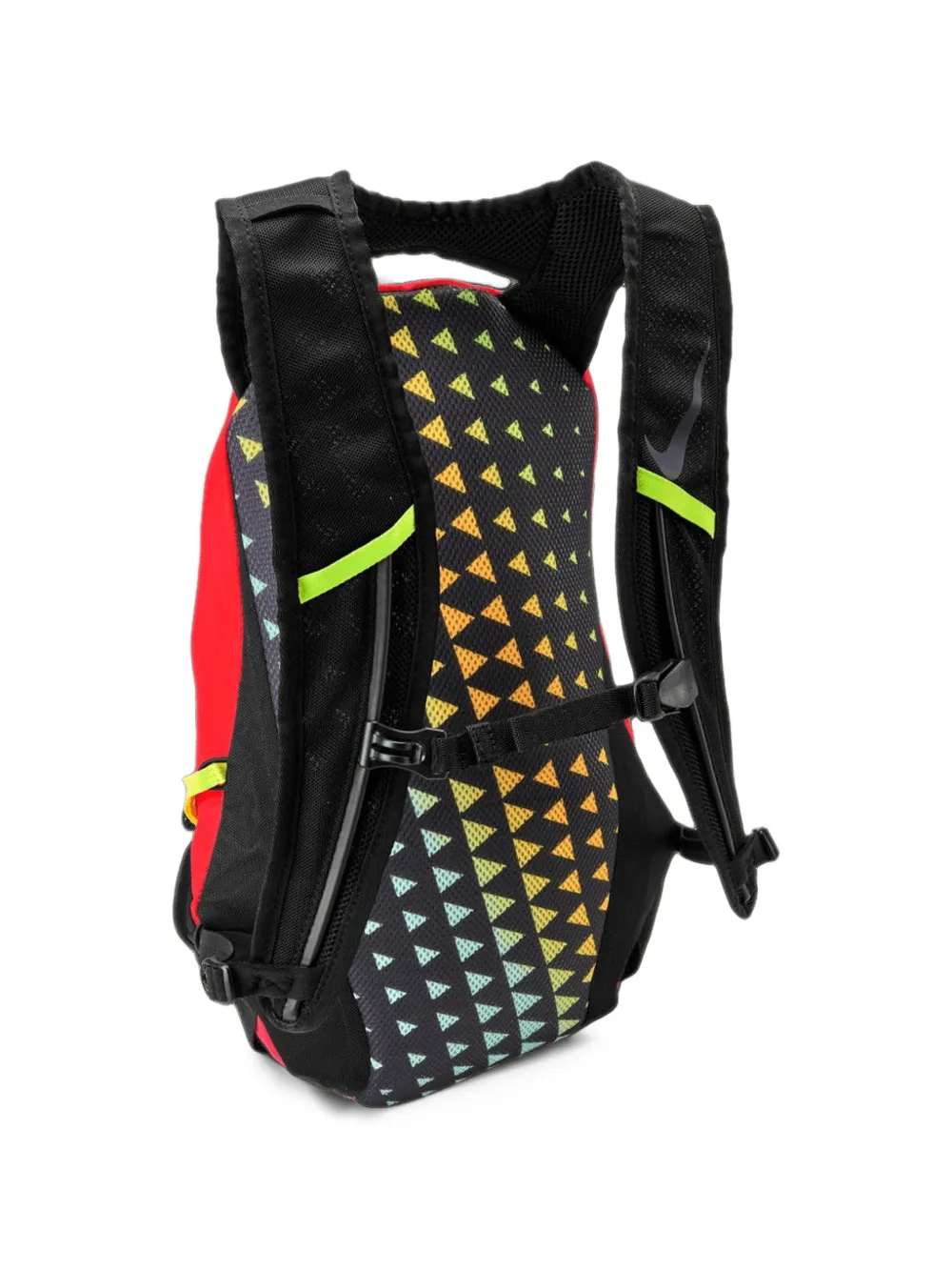 Nike geometric-print panelled backpack Rood
