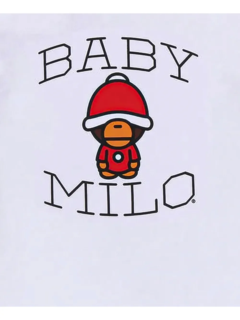 A BATHING APE Christmas Baby Milo T-shirt Wit