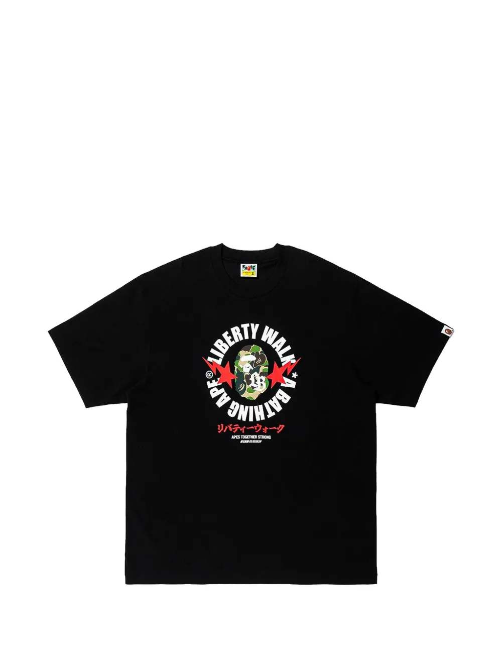 A BATHING APE X Liberty Walk ABC Camo T-shirt Zwart