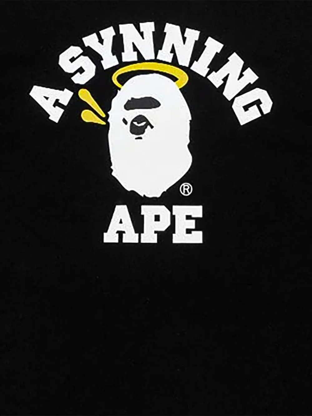 A BATHING APE x Spotify Central Cee College ruimvallend T-shirt Zwart
