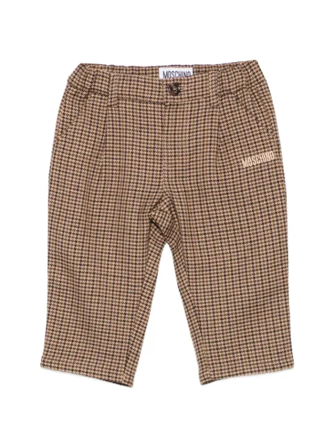 Moschino Kids Hose mit Hahnentrittmuster