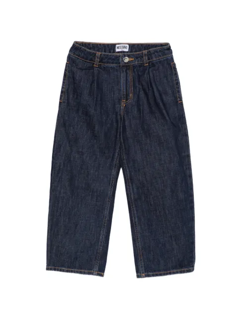 Moschino Kids Teddy Bear-embroidered jeans