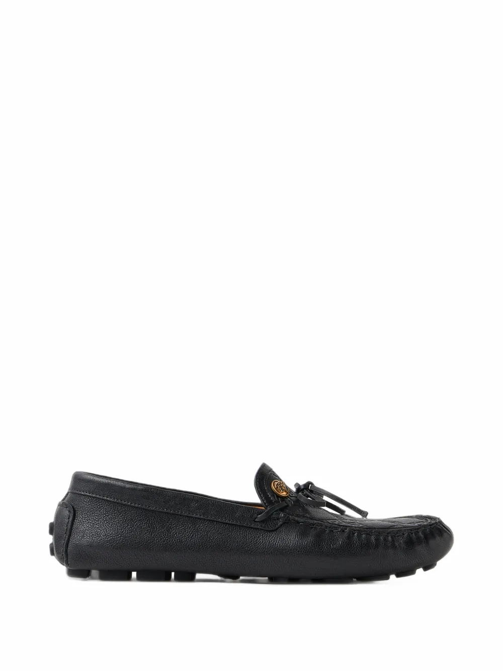 Versace Greca-embossed Medusa loafers - Black