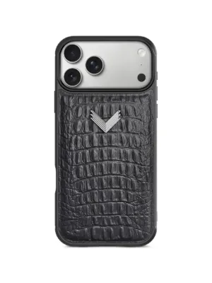 Moncler Quilted Leather Phone Case | Black | FARFETCH