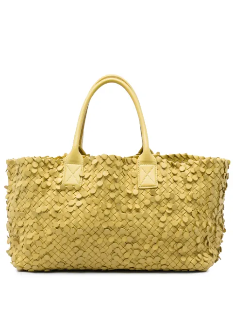 Bottega Veneta Pre-Owned 2012-2026 Medium Nappa Intrecciato Poussin Paillettes Cabat tote bag