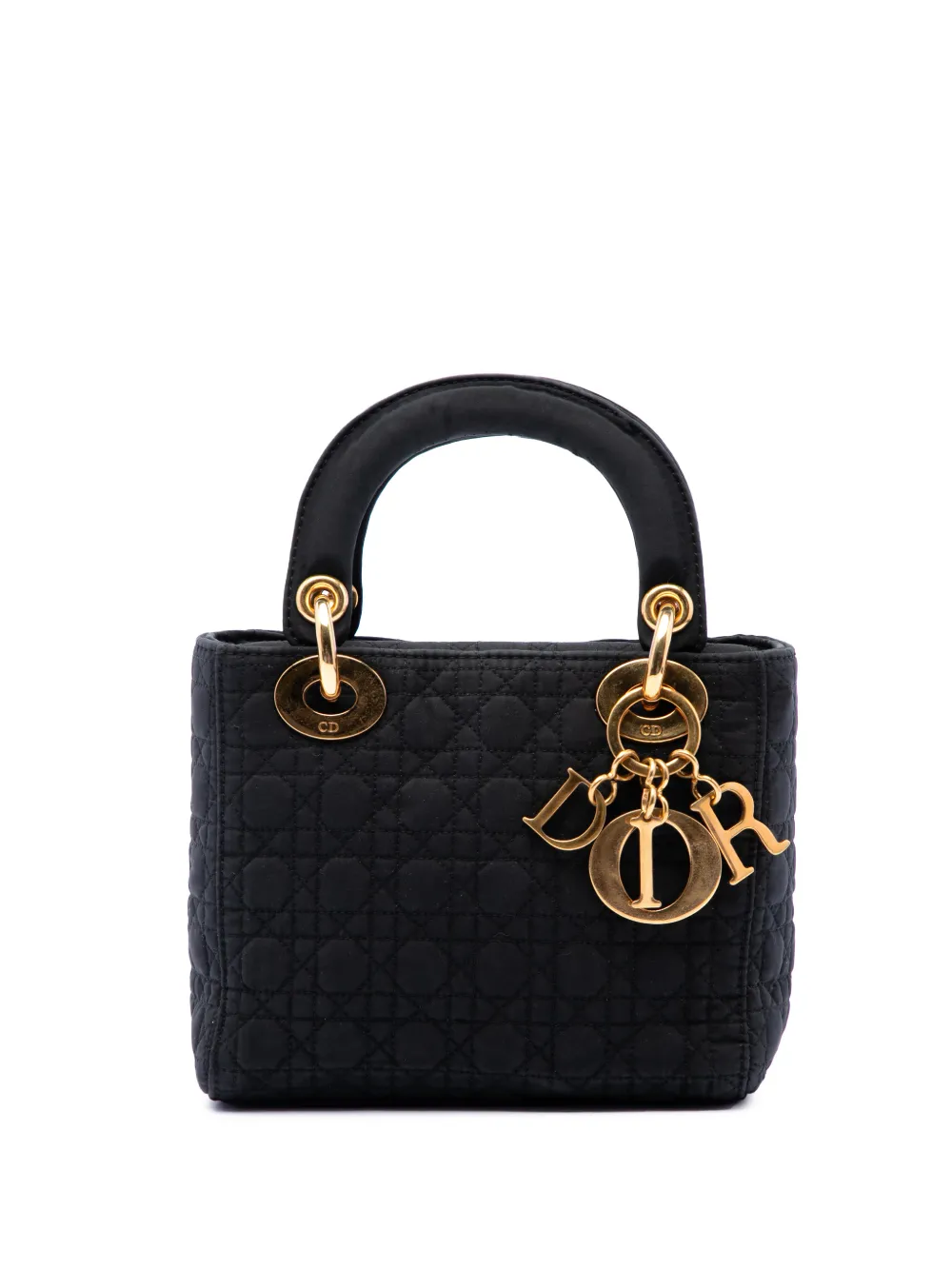 Christian Dior Pre-Owned sacoche Lady Dior mini en nylon Microcannage (1997) - Noir Christian Dior Pre-Owned sacoche Lady Dior mini en nylon Microcannage (1997) - Noir