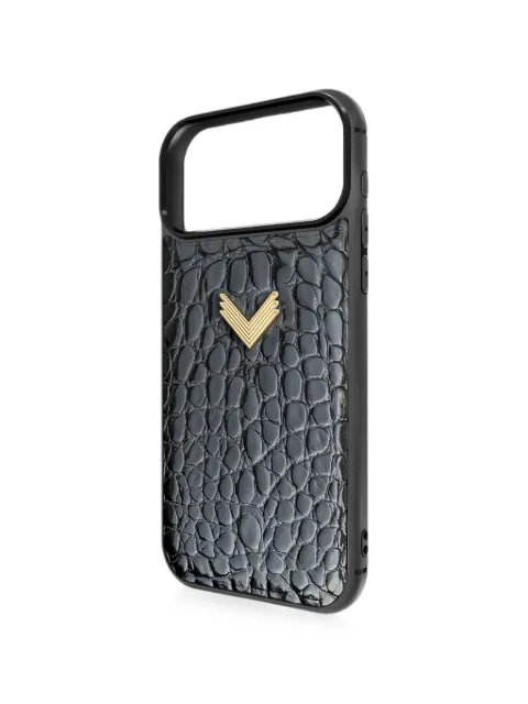 VELANTE croc-effect leather iPhone 18 Pro case