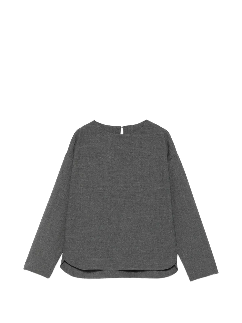 Nine In The Morning J-Irina Langarmshirt mit abgerundetem Saum - Grau