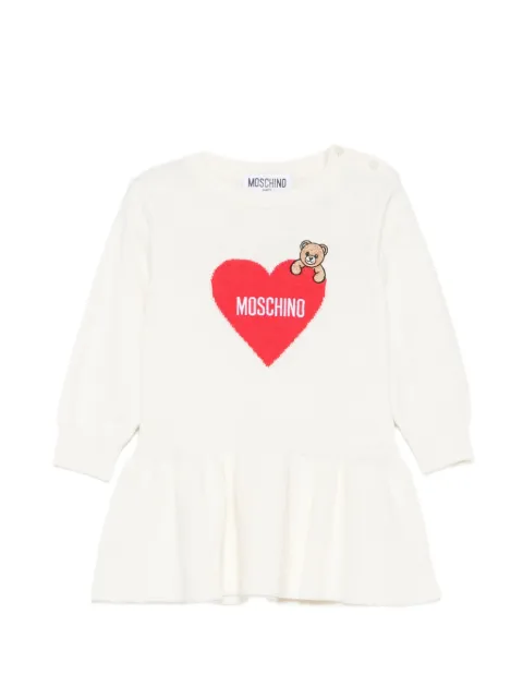 Moschino Kids Teddy Bear heart-motif dress