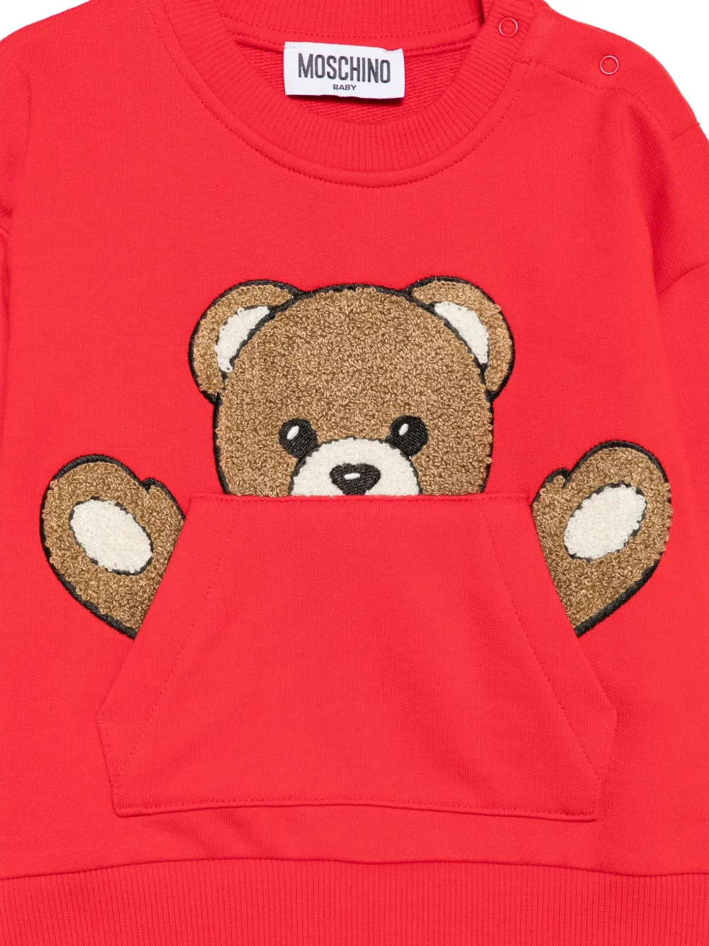 Moschino Kids Teddy Bear trui met patch Rood