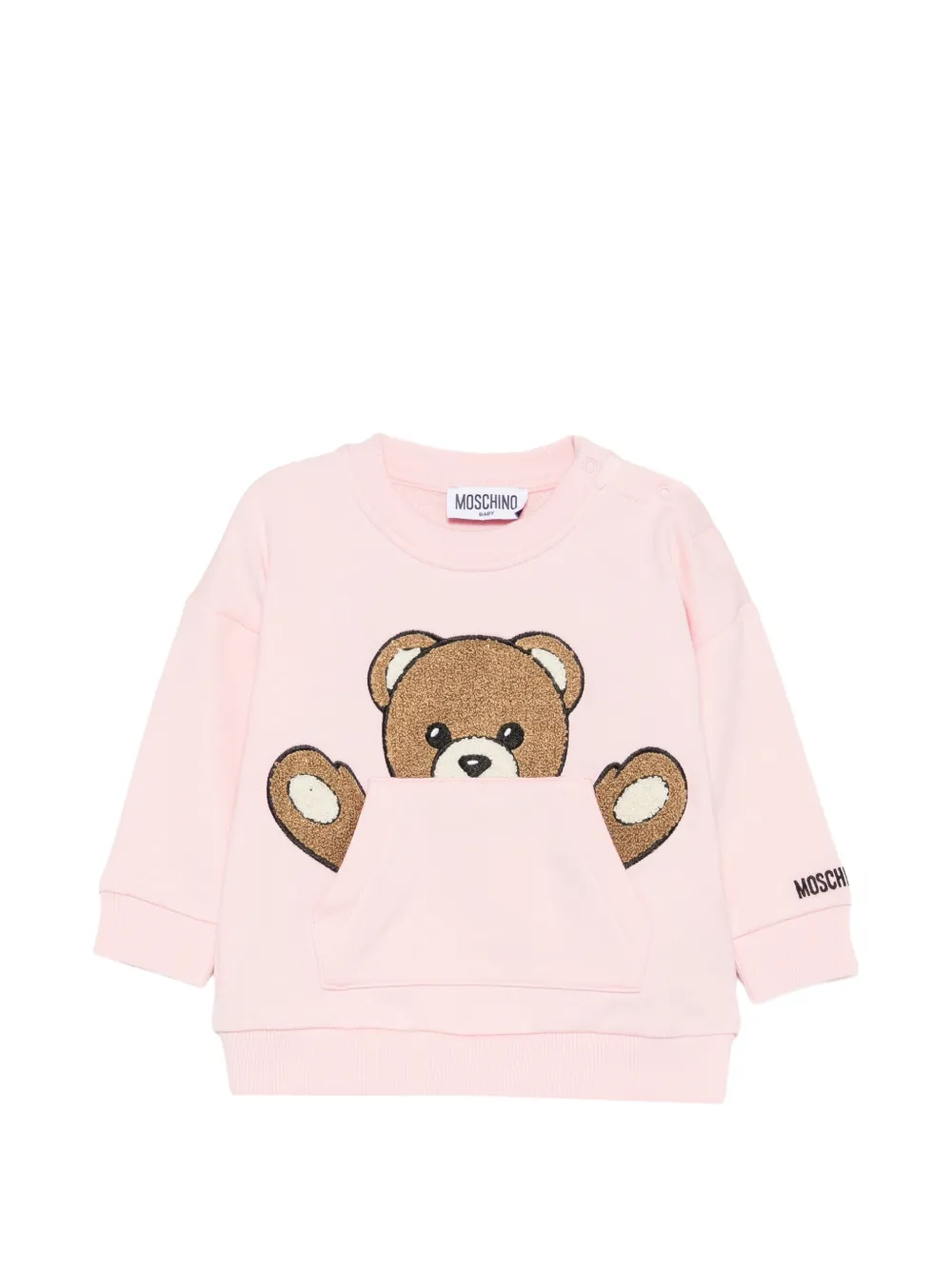 Moschino Kids Sweater met teddybeerpatch Roze