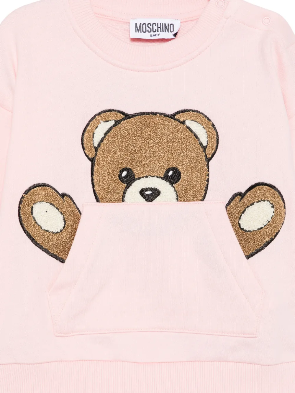 Moschino Kids Sweater met teddybeerpatch Roze